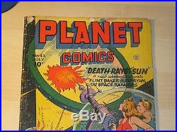 1946 Planet Comics #43 Golden Age Comic Futura Begins Fine Condition Great Book