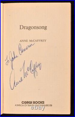 1978 Dragonsong Anne McCaffrey Harper Hall of Pern Signed