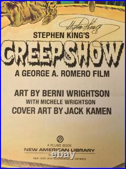 1982 SIGNED Autograph STEPHEN KING'S CREEPSHOW Book George Romero Film 1st Print