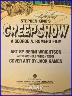 1982 SIGNED Autograph STEPHEN KING'S CREEPSHOW Book George Romero Film 1st Print