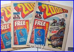 2000AD Prog 3 2nd Judge Dredd Comics, Comic Bag and Board 12 3 77 1977 UK #