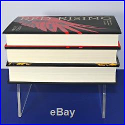 3 BOOK SET 1st/1st 2 SIGNED by Pierce Brown Red Rising Golden Son & Morning Star