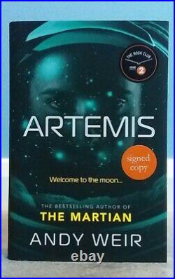 ARTEMIS SIGNED Andy Weir Numbered 1st Edition First Print Slipcase The Martian