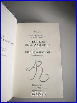 A Taste of Gold and Iron Alexandra Rowland Goldsboro Signed/Numbered Edition