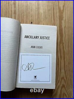 Ancillary Justice, Ann Leckie SIGNED UK 1st/1st. Award Winning First Edition