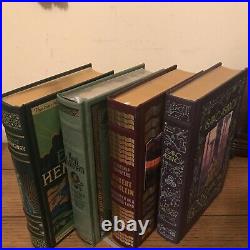 Barnes & Noble, Leatherbound 4 Books (Neil Gaiman, Asimov, Heinlein, Hemingway)