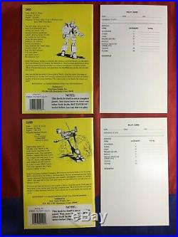 Battletech Combat Book Game 1987 Set of all 6 books with Stat Cards complete