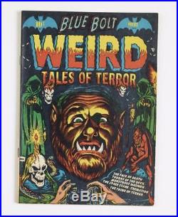 Blue Bolt Weird Tales Of Terror 111 Classic Lb Cole Cover Art Rare Book