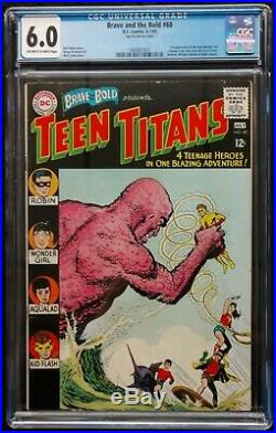 Brave+bold #60 1965 Cgc 6.0 Key Book 2nd Appearance Teen Titans Offwh-to White
