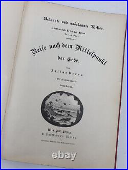 Buch Julius Verne Reise nach dem Mittelpunkt der Erde III. Band 1887 Rarität