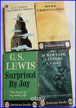 C S Lewis 10 vintage books Cosmic Trilogy, Joy Till we Faces, 4 Loves, Screwtape