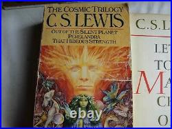 C S Lewis 10 vintage books Cosmic Trilogy, Joy Till we Faces, 4 Loves, Screwtape