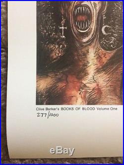 Clive Barker's BOOKS OF BLOOD ART PORTFOLIO 1000 copy SIGNED SET OF BOOK COVERS