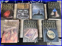 Complete HARRY POTTER Box Set (2007) UK Bloomsbury Adult Edition Hardcover