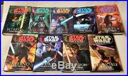 Complete Matching Set of 9 STAR WARS LEGACY OF THE FORCE Hardcover Books EUC