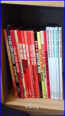 Complete set of doctor who annuals 1965-2017 + other DW related hardbacks