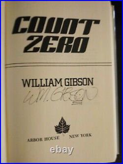 Count Zero by William Gibson 1986 HCDJ First Edition/1st Printing SIGNED