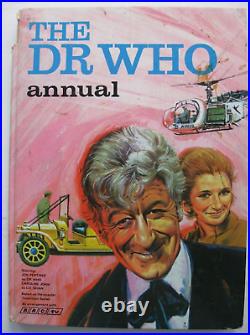 DOCTOR WHO Annual 1971 1st Jon Pertwee Pink Cover 1970 Book dr