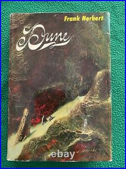 DUNE Frank Herbert 1965 Hardcover with Dust Jacket, Book Club Edition BCE