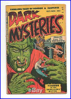 Dark Mysteries #3 HARRISON COVER/ART 1951 VG+ 4.5 RARE, Rare Book! Golden Horror