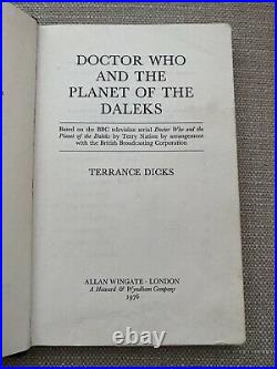 Doctor Who The Planet of the Daleks 1976 Allan Wingate Hardback Ex Library Rare