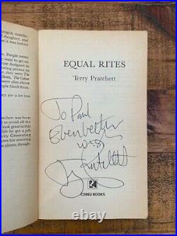 Equal Rites Terry Pratchett Signed Paperback (1988)