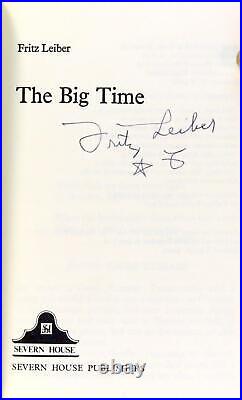 Fritz Leiber Signed 1st UK Ed 1976 The Big Time Science Fiction Hardcover withDJ