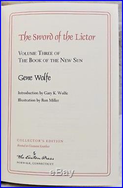 Gene Wolfe, New Sun Books 1-3 CLAW, SWORD, SHADOW Easton Press Sci-Fi