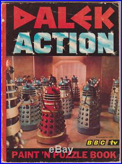 Giga-rare Dalek Action Paint n Puzzle Book, 1966. Doctor Who. % to charity do
