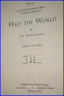 HALF THE WORLD Joe Abercrombie 1ST Limited HB Voyager Shattered Sea 2