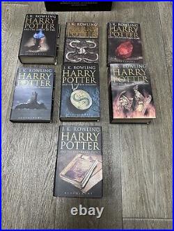 HARRY POTTER Bloomsbury Adult Cover Hardback Books 1 7 Box Set