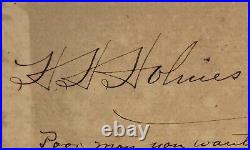 H. H. Holmes SIGNED BOOK FROM PRISON Jack the Ripper Herman Webster MUDGETT
