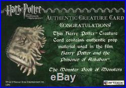 Harry Potter Prisoner Azkaban Update Monster Book Prop Card HP #255/310