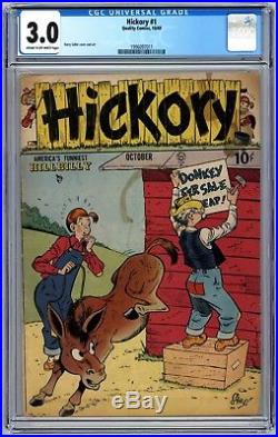 Hickory #1 CGC 3.0 Tough Book Harry Sahle 1949 Quality Comics