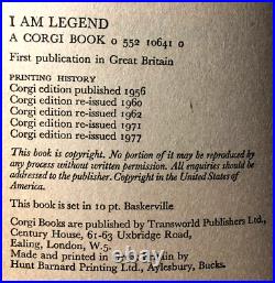 I Am Legend by Richard Matheson (Paperback, Corgi Edition, 1977)