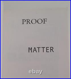 Iain M Banks'Matter' Uncorrected Bound Proof Softcover Book Orbit 2008 RARE