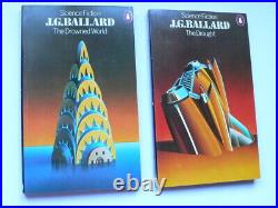 J. G. Ballard. Penguin Boxed Set. 1974. Four Books. David Pelham. Drowned/Drought. Rare