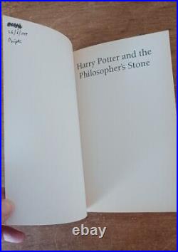 J. K. Rowling Harry Potter Philosophers Stone 1998 Adult Cover Pbk 1st Ed/2 imp