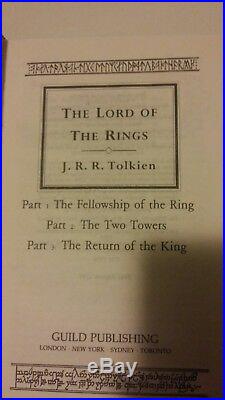 J. R. R Tolkien Lord of the Ring Collectors Guild Classics Set Harback Books