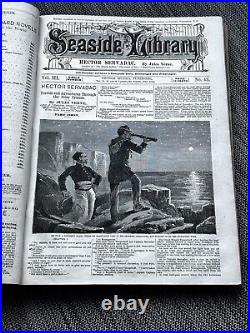 Jules Verne 1877 Hector Servadac 1st Ed Seaside Library 41-50 Wilkie Collins