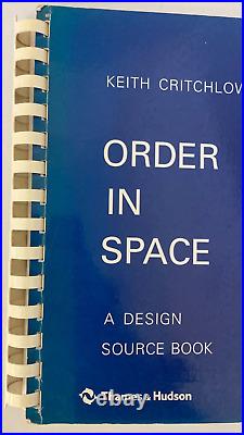 Keith Critchlow Order in Space A Design Source Book 1960s Science & Math Book