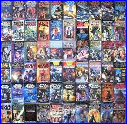 Large Lot 62 Star Wars PB Books Zahn Thrawn X-Wing Trilogies See Complete List