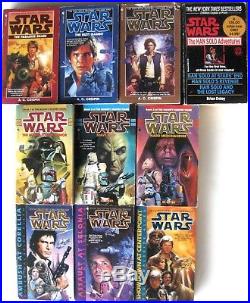 Large Lot 62 Star Wars PB Books Zahn Thrawn X-Wing Trilogies See Complete List