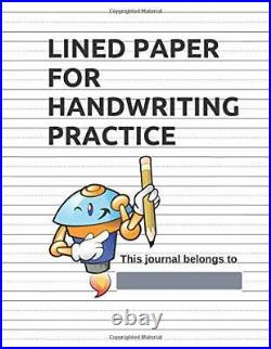 Lined paper for handwriting practice N by Michelle Notebooks New Paperback Book