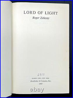 Lord of Light Stated FIRST EDITION 1st Printing Roger Zelazny 1967