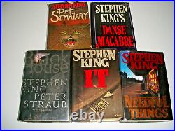 Lot of 17 Stephen King First 1st Edition Hardcover DJ Books IT Danse Collection
