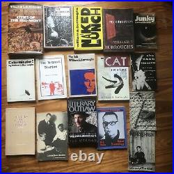 Lot of 23 William S Burroughs Poetry Books Clippings Bukowski Kerouac 1st WOW