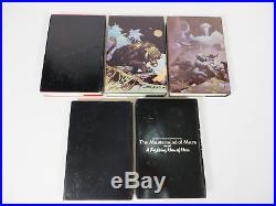 Lot of 5 John Carter of Mars by Edgar Rice Burroughs Books Book Club Edition