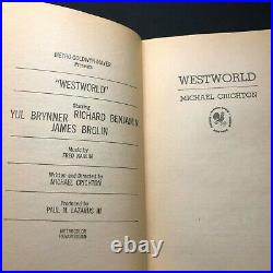Michael Crichton's WESTWORLD Rare 1974 Special Book Club Edition Paperback HBO