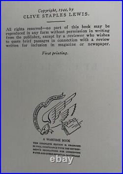 PERELANDRA C. S. Lewis 1st U. S. Edition First printing 1944, Macmillan